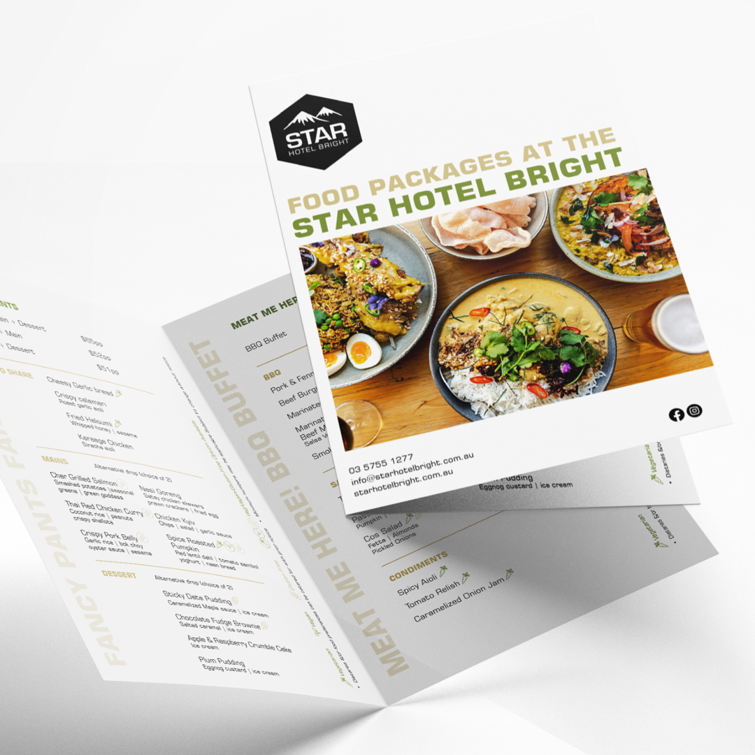 The Star Hotel Bright - Food Brochure